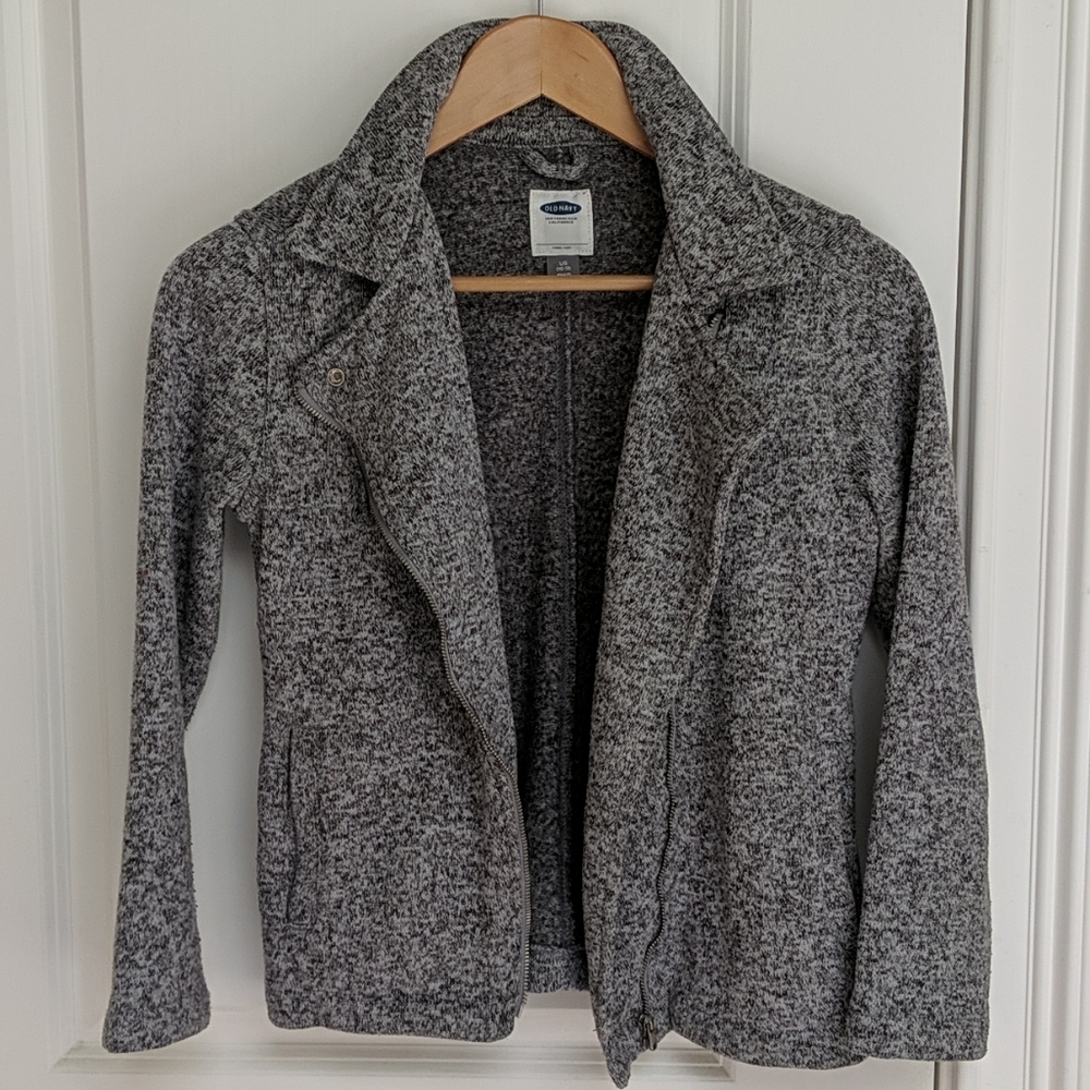 Knit Moto Style Jacket